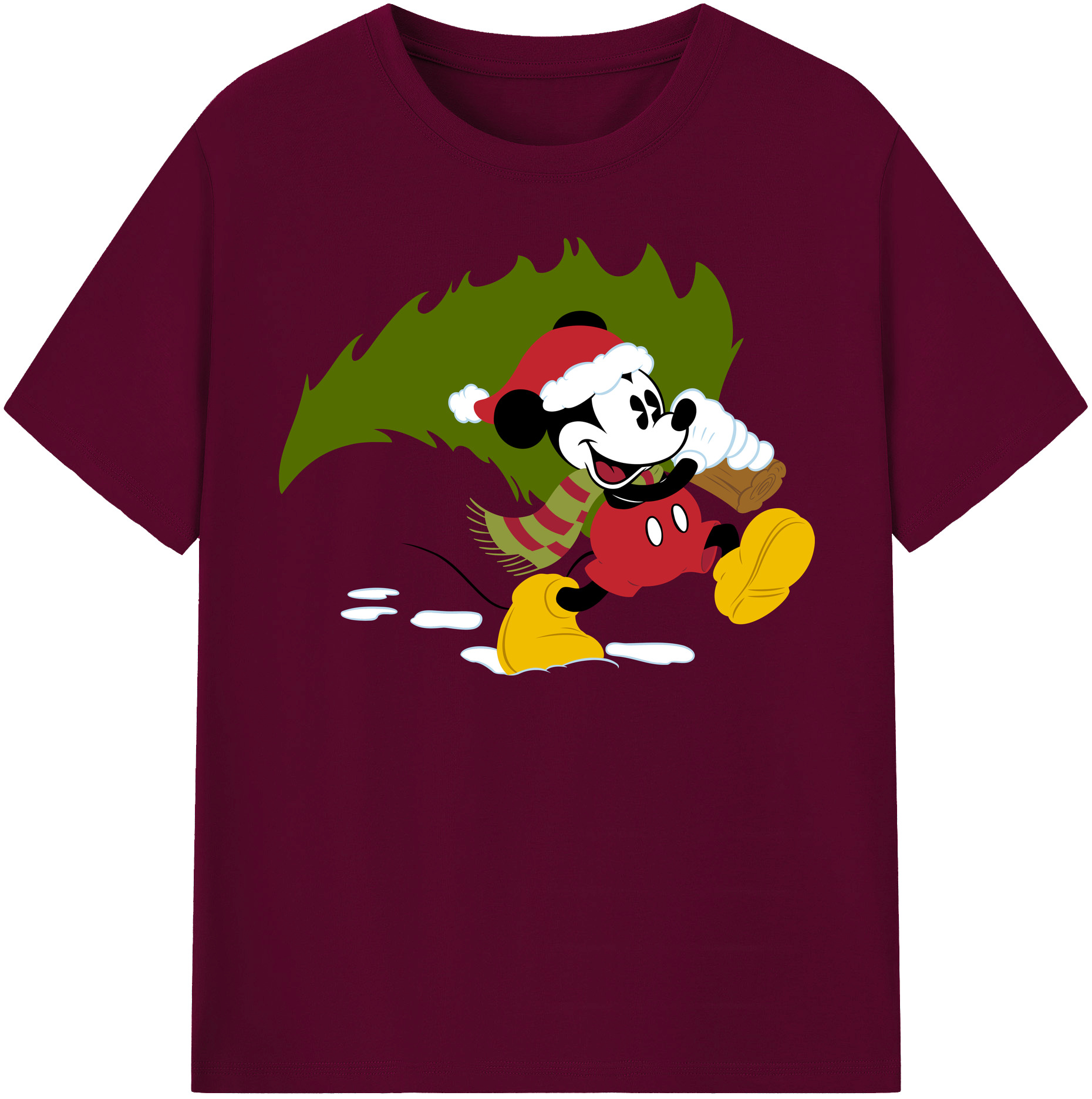 （画像用） ミッキーマウス Mickey Mouse レディースカジュアルプリントTシャツ（綿100％）